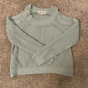 Cold shoulder sweater